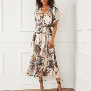 Karen Kane Cuffed Sleeve Dress in Desert Breeze New With Tags Size Large